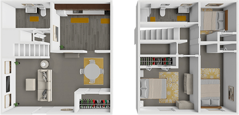 Floor plan for 3 beds, 1.5 baths, 1818 sqft